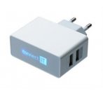 POWER CHARGER se dvěma USB porty 2.1 A/1 A bílý
