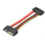 Prodlužovací SATA 22pin, data + napájení, 15cm