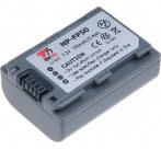 Baterie T6 power Sony NP-FP50, 750mAh, šedá