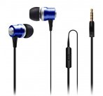 CONNECT IT Alu Sonics sluchátka do uší EP-224-BL s mikrofonem, 4 pin, modrá