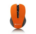 Canyon CNE-CMSW1O, Wireless optická myš USB, 800/1000/1200 dpi, oranžovo-čierna