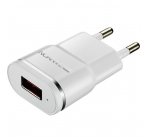 Canyon CNE-CHA01, univerzálna nabíjačka do steny, 1x USB, 5V/1A, ochrana proti prepätiu, biela