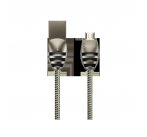 Canyon CNS-USBM5DG, 1m kábel micro-USB / USB 2.0, 5V/2A, priemer 3,5mm, metalicky opletený, tmavo-šedý