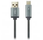 Canyon CNS-USBC6DG, 1m kábel USB-C / micro-USB, LED indikátor, 9V/2A, priemer 3,8mm, PVC, tmavo-šedý