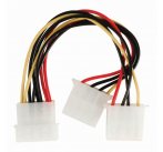 Nedis CCGP74020VA015 - Interní napájecí kabel | Molex Zástrčka - 2x Molex Zásuvka | 0,15 m | Různé