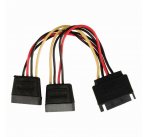 Nedis CCGP73190VA015 - Interní napájecí kabel | SATA 15-pin Zástrčka - 2x SATA 15-pin Zásuvka | 0,15 m | Různé