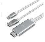 4smarts kabel pro přenos obrazu vč. funkce dobíjení, Lightning -&gt; HDMI, bílá