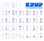 Premium CZ přelepky pro klávesnice s cizím layoutem - modré písmo, průhledné pozadí