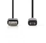 Nedis CCGB60510BK10 - USB 2.0 kabel | A Zástrčka - Micro B Reverzibilní Zástrčka | 1 m | Černá barva