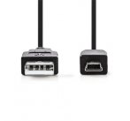 Nedis CCGB60300BK20 - USB 2.0 kabel | A Zástrčka - Mini 5-Pin Zástrčka | 2 m | Černá barva