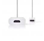 Nedis CCGB64650WT02 - Kabel Adaptéru USB 3.1 Typ-C | Typ-C Zástrčka - HDMI výstup | 0,2 m | Bílá barva