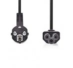 Nedis CEGB10100BK20 - Napájecí Kabel | Úhlová zástrčka Schuko - IEC-320-C5 | 2 m | Černá barva