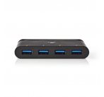 Nedis TCARF200BK - Počítačový Rozbočovač | USB Type-C | 4x USB 3.0 | Černá barva