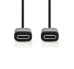 Nedis CCGB64700BK10 - Kabel USB 3.1 (Gen1) | Typ-C Zástrčka - Typ-C Zástrčka | 1 m | Černá barva