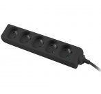 Prodlužovací přívod 230V 2m 5 zásuvek, černý