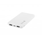 Natec Trevi Slim Power bank 10 000mAh, bílý, Type-C, micro USB