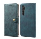 Lenuo Leather flipové pouzdro pro Xiaomi Mi Note 10 Lite, modrá