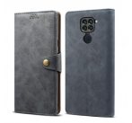 Lenuo Leather flipové pouzdro pro Xiaomi Redmi Note 9, šedá