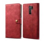 Lenuo Leather flipové pouzdro pro Xiaomi Redmi 9C, červená
