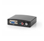 Nedis VCON3450AT - Převodník HDMI na VGA | 1cestný - HDMI vstup | VGA + 2x RCA (L/R) Výstup