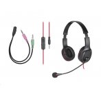 TRACER sluchátka s mikrofonem Office V2, černá, drátová, plná