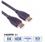 PremiunCord Kábel HDMI 2.1 M/M 0,5m, 8K Ultra High
