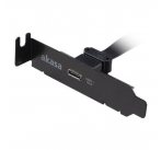 AKASA PCI bracket na USB 3.1 Gen2 Type-C / AK-CBUB37-50L / low-profile / černý / 50 cm