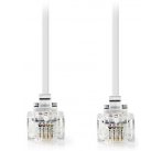 NEDIS telefonní kabel/ zástrčka RJ11 - zástrčka RJ11/ 10m/ bílý