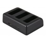 PATONA nabíječka pro digitální kameru Triple GoPro Hero 5/Hero 6/Hero 7/Hero 8 AHDBT-501/ micro USB/ USB-C