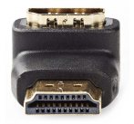 NEDIS adaptér HDMI™/ konektory 90° úhlový HDMI™ – HDMI™ vstup/ černý