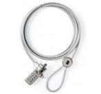 NEDIS univerzální zámek notebooku/ číselný/ kov/ stříbrný/ 1,8m
