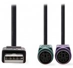 NEDIS redukce z USB na 2x PS/2
