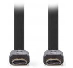 NEDIS High Speed HDMI kabel s Ethernetem/ HDMI konektor - HDMI konektor/ plochý/ černý/ 2m