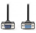 NEDIS prodlužovací kabel VGA (D-SUB)/ zástrčka VGA - zásuvka VGA/ černý/ 2m