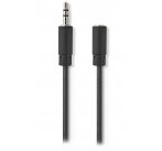 NEDIS prodlužovací stereo audio kabel s jackem/ zástrčka 3,5 mm - zásuvka 3,5 mm/ černý/ 5m