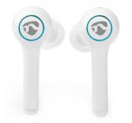 NEDIS bezdrátová sluchátka + mikrofon/ TWS/ BT/ 110 dB/ výdrž 6 hodin/ hlasové ovládání/ nabíjecí pouzdro/ bílé