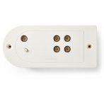 NEDIS zesilovač CATV/ maximální zesílení 20 dB/ 40–862 MHz/ 4 výstupy/ konektor IEC/ bílý