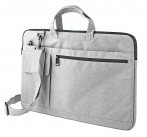 NEDIS brašna na notebook/ 17-18"/ ramenní popruh/ 8 úložných kapes/ šedá