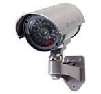 NEDIS atrapa bezpečnostní kamery s infračervenou LED/ bullet/ IP44/ venkovní/ šedá