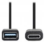 NEDIS adaptér USB 3.0/ zástrčka C - zásuvka A/ černý/ 15cm