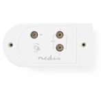 NEDIS zesilovač CATV/ maximální zesílení 18 dB/ 40–862 MHz/ 2 výstupy/ konektor IEC/ bílý