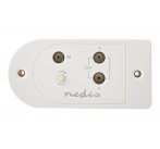 NEDIS zesilovač CATV/ maximální zesílení 25 dB/ 40–862 MHz / 2 výstupy/ konektor IEC/ bílý