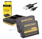 PATONA nabíječka Foto Dual Quick Fuji NP-W126 + 2x baterie 1020mAh USB