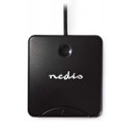 NEDIS čtečka čipových karet CRDRU2SM1BK/ Smart Card ID-1/ eObčanka/ standartní biometrické čipy/ USB 2.0/ černá