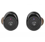 NEDIS bezdrátová sluchátka + mikrofon/ TWS/ BT/ 103 dB/ výdrž 4 hodiny/ hlasové ovládání/ nabíjecí pouzdro/ černé