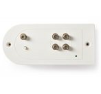 NEDIS zesilovač CATV/ maximální zesílení 23 dB/ 86–1 006 MHz/ 4 výstupy/ zpětný kanál/ konektor F/ bílý