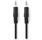 NEDIS stereofonní audio kabel/ 3,5mm jack zástrčka - 3,5mm jack zástrčka/ černý/ 1m