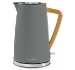 NEDIS rychlovarná konvice KAWK510EGY/ objem 1,7 l/ Soft-Touch/ 1850 - 2200 W/ nerezová ocel/ šedá