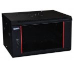 19' OCRACK OCC-15U-6SBK rozvaděč nástěnný 15U/600mm celoskleněné dveře - černý