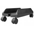 NEDIS stojan na stolní PC/ nastavitelná sířka/ 2 uzamykatelná kolečka/ černý